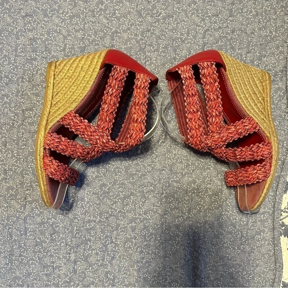 Jean Michael Cazabat Espadrille Wedge Platform Sandals EU Size 39